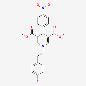 dimethyl 1-[2-(4-fluorophenyl)ethyl]-4-(4-nitrophenyl)-1,4-dihydro-3,5-pyridinedicarboxylate