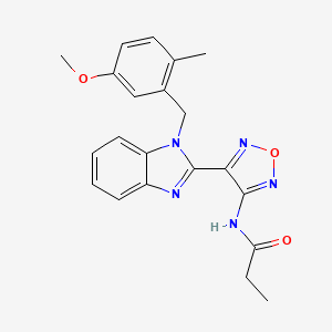 N-{4-[1-(5-methoxy-2-methylbenzyl)-1H-benzimidazol-2-yl]-1,2,5-oxadiazol-3-yl}propanamide