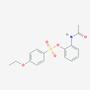molecular formula C16H17NO5S B352705 2-(Acetylamino)phenyl 4-ethoxybenzenesulfonate CAS No. 457961-32-9