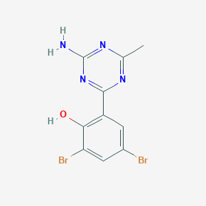 2-(4-Amino-6-methyl-1,3,5-triazin-2-yl)-4,6-dibromophenol