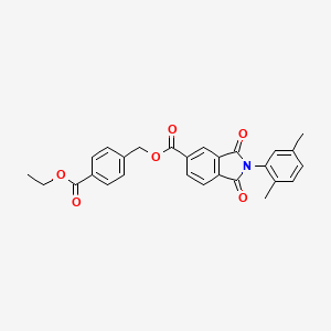 4-(ethoxycarbonyl)benzyl 2-(2,5-dimethylphenyl)-1,3-dioxo-5-isoindolinecarboxylate