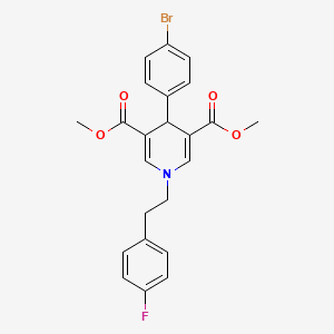 dimethyl 4-(4-bromophenyl)-1-[2-(4-fluorophenyl)ethyl]-1,4-dihydro-3,5-pyridinedicarboxylate