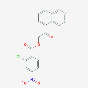 molecular formula C19H12ClNO5 B3527111 2-(1-naphthyl)-2-oxoethyl 2-chloro-4-nitrobenzoate 