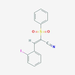 3-(2-iodophenyl)-2-(phenylsulfonyl)acrylonitrile