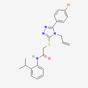 molecular formula C22H23BrN4OS B3527133 2-{[4-allyl-5-(4-bromophenyl)-4H-1,2,4-triazol-3-yl]thio}-N-(2-isopropylphenyl)acetamide 