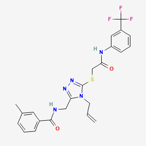 3-methyl-N-({5-[(2-oxo-2-{[3-(trifluoromethyl)phenyl]amino}ethyl)sulfanyl]-4-(prop-2-en-1-yl)-4H-1,2,4-triazol-3-yl}methyl)benzamide