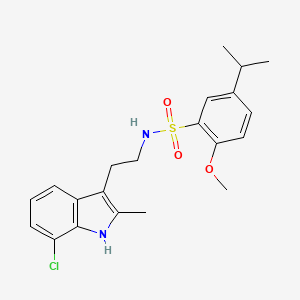 N-[2-(7-chloro-2-methyl-1H-indol-3-yl)ethyl]-5-isopropyl-2-methoxybenzenesulfonamide