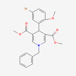 dimethyl 1-benzyl-4-(5-bromo-2-methoxyphenyl)-1,4-dihydro-3,5-pyridinedicarboxylate