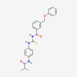 molecular formula C25H25N3O3S B3527209 N-({[4-(isobutyrylamino)phenyl]amino}carbonothioyl)-3-(phenoxymethyl)benzamide 