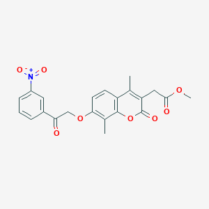 METHYL 2-{4,8-DIMETHYL-7-[2-(3-NITROPHENYL)-2-OXOETHOXY]-2-OXO-2H-CHROMEN-3-YL}ACETATE