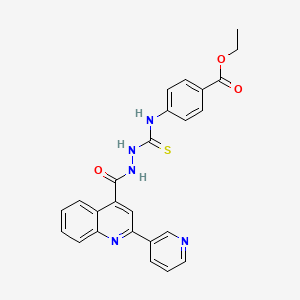 ethyl 4-{[(2-{[2-(3-pyridinyl)-4-quinolinyl]carbonyl}hydrazino)carbonothioyl]amino}benzoate