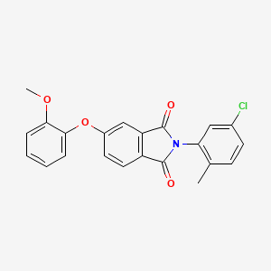 molecular formula C22H16ClNO4 B3527224 2-(5-chloro-2-methylphenyl)-5-(2-methoxyphenoxy)-1H-isoindole-1,3(2H)-dione 