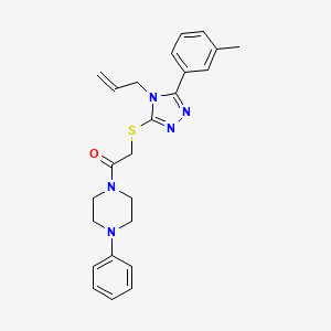 1-({[4-allyl-5-(3-methylphenyl)-4H-1,2,4-triazol-3-yl]thio}acetyl)-4-phenylpiperazine