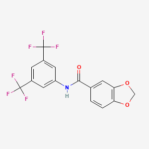 N-[3,5-bis(trifluoromethyl)phenyl]-1,3-benzodioxole-5-carboxamide