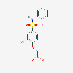 methyl (2-chloro-4-{[(2-fluorophenyl)amino]sulfonyl}phenoxy)acetate