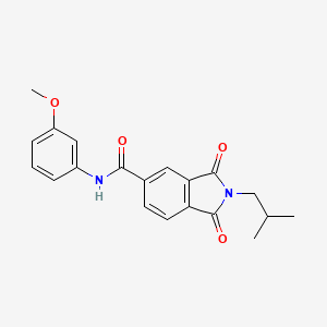 2-isobutyl-N-(3-methoxyphenyl)-1,3-dioxo-5-isoindolinecarboxamide