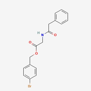 molecular formula C17H16BrNO3 B3527287 4-bromobenzyl N-(phenylacetyl)glycinate 