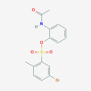 molecular formula C15H14BrNO4S B352730 2-(Acetylamino)phenyl 5-bromo-2-methylbenzenesulfonate CAS No. 313402-84-5