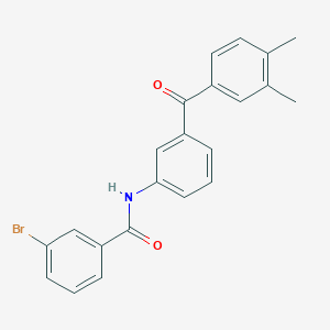 molecular formula C22H18BrNO2 B3527312 3-bromo-N-[3-(3,4-dimethylbenzoyl)phenyl]benzamide 