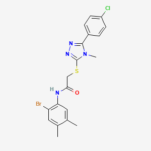 N-(2-bromo-4,5-dimethylphenyl)-2-{[5-(4-chlorophenyl)-4-methyl-4H-1,2,4-triazol-3-yl]sulfanyl}acetamide