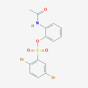 2-(Acetylamino)phenyl 2,5-dibromobenzenesulfonate