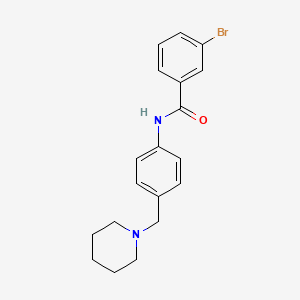 3-bromo-N-[4-(piperidin-1-ylmethyl)phenyl]benzamide