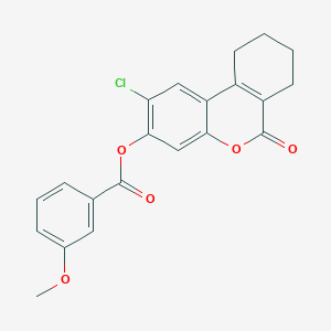 2-chloro-6-oxo-7,8,9,10-tetrahydro-6H-benzo[c]chromen-3-yl 3-methoxybenzoate