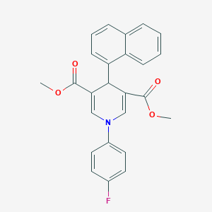 molecular formula C25H20FNO4 B3527406 dimethyl 1-(4-fluorophenyl)-4-(1-naphthyl)-1,4-dihydro-3,5-pyridinedicarboxylate 