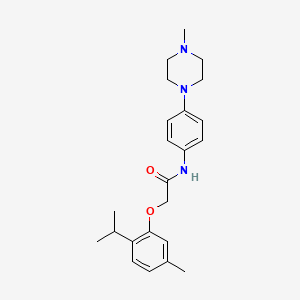 N-[4-(4-methylpiperazin-1-yl)phenyl]-2-[5-methyl-2-(propan-2-yl)phenoxy]acetamide