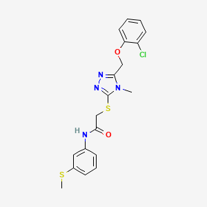 2-({5-[(2-chlorophenoxy)methyl]-4-methyl-4H-1,2,4-triazol-3-yl}thio)-N-[3-(methylthio)phenyl]acetamide