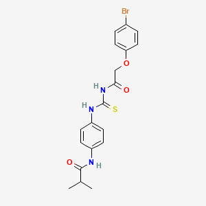 N-{4-[({[(4-bromophenoxy)acetyl]amino}carbonothioyl)amino]phenyl}-2-methylpropanamide