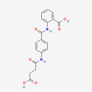 molecular formula C18H16N2O6 B3527428 2-({4-[(3-carboxypropanoyl)amino]benzoyl}amino)benzoic acid 