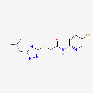 N-(5-bromopyridin-2-yl)-2-{[5-(2-methylpropyl)-4H-1,2,4-triazol-3-yl]sulfanyl}acetamide