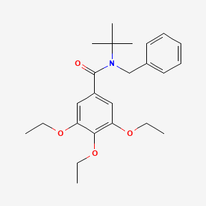 molecular formula C24H33NO4 B3527433 N-benzyl-N-(tert-butyl)-3,4,5-triethoxybenzamide 