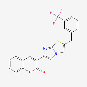 3-{2-[3-(trifluoromethyl)benzyl]imidazo[2,1-b][1,3]thiazol-6-yl}-2H-chromen-2-one