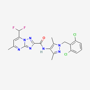 N-[1-(2,6-dichlorobenzyl)-3,5-dimethyl-1H-pyrazol-4-yl]-7-(difluoromethyl)-5-methyl[1,2,4]triazolo[1,5-a]pyrimidine-2-carboxamide