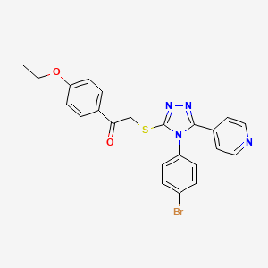 2-{[4-(4-bromophenyl)-5-(4-pyridinyl)-4H-1,2,4-triazol-3-yl]thio}-1-(4-ethoxyphenyl)ethanone