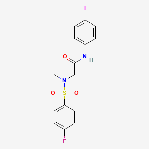 N~2~-[(4-fluorophenyl)sulfonyl]-N~1~-(4-iodophenyl)-N~2~-methylglycinamide