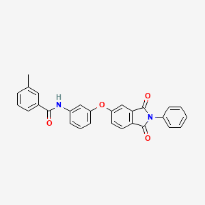 N-{3-[(1,3-dioxo-2-phenyl-2,3-dihydro-1H-isoindol-5-yl)oxy]phenyl}-3-methylbenzamide