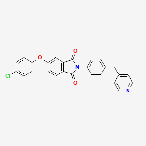 molecular formula C26H17ClN2O3 B3527583 5-(4-chlorophenoxy)-2-[4-(4-pyridinylmethyl)phenyl]-1H-isoindole-1,3(2H)-dione 