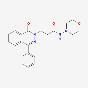 molecular formula C21H22N4O3 B3527591 N-4-morpholinyl-3-(1-oxo-4-phenyl-2(1H)-phthalazinyl)propanamide 