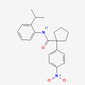 1-(4-nitrophenyl)-N-[2-(propan-2-yl)phenyl]cyclopentanecarboxamide