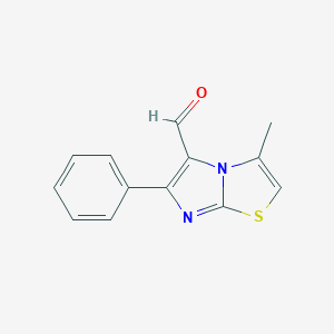 molecular formula C13H10N2OS B035276 3-Methyl-6-phenylimidazo[2,1-b][1,3]thiazole-5-carbaldehyde CAS No. 102410-27-5