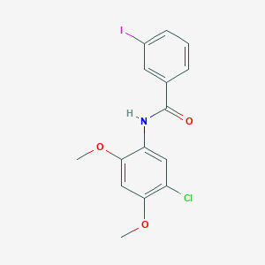 molecular formula C15H13ClINO3 B3527613 N-(5-chloro-2,4-dimethoxyphenyl)-3-iodobenzamide 