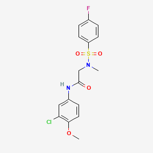 N~1~-(3-chloro-4-methoxyphenyl)-N~2~-[(4-fluorophenyl)sulfonyl]-N~2~-methylglycinamide