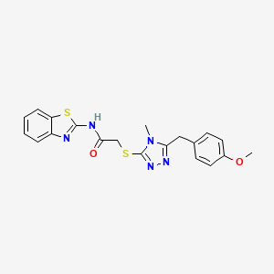 N-(1,3-benzothiazol-2-yl)-2-{[5-(4-methoxybenzyl)-4-methyl-4H-1,2,4-triazol-3-yl]sulfanyl}acetamide