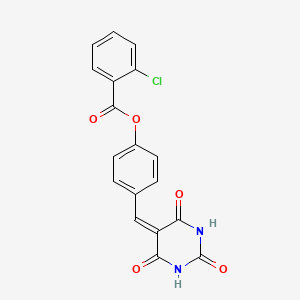 [4-[(2,4,6-Trioxo-1,3-diazinan-5-ylidene)methyl]phenyl] 2-chlorobenzoate