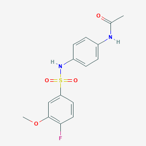 N-(4-{[(4-fluoro-3-methoxyphenyl)sulfonyl]amino}phenyl)acetamide