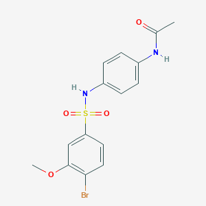 N-(4-{[(4-bromo-3-methoxyphenyl)sulfonyl]amino}phenyl)acetamide