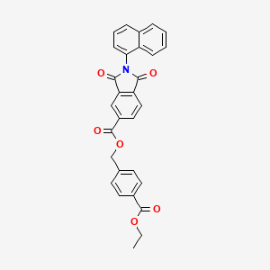 4-(ethoxycarbonyl)benzyl 2-(1-naphthyl)-1,3-dioxo-5-isoindolinecarboxylate